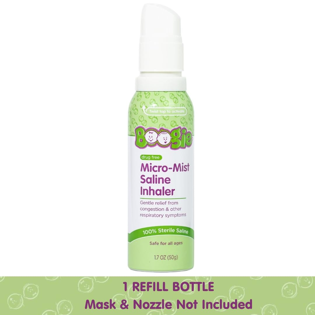 Boogie Micro-Mist Saline Inhaler Refill, Unscented - 1.7 oz