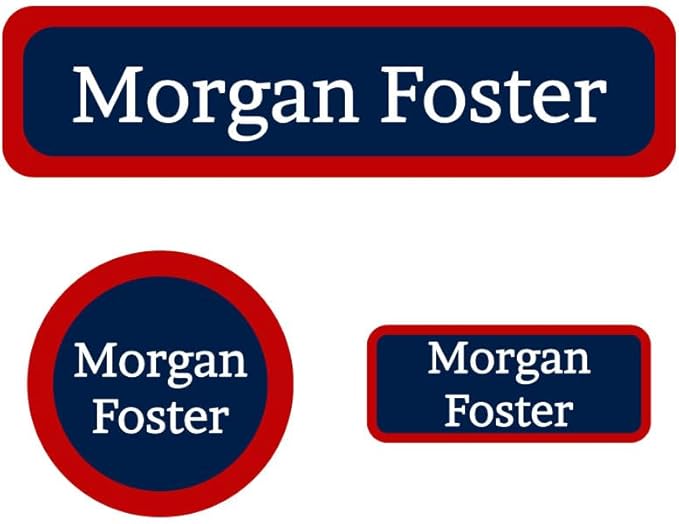 Name Bubbles - Basic Daycare Name Stickers for Kids (144 ct) - Personalized Waterproof Name Labels for School Supplies, Clothing Tags, Baby Bottles, All Ages - Washable Stick-On Labels (Solid Border)