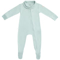 MON CHOU 100% Organic Pima Cotton Baby Footed Pajamas – Snug Fit Long Sleeve Footie with 2-Way Zipper & Non-Slip Soles, Unisex (Sizes 0–12M) (Meadow, 0-3 Months)