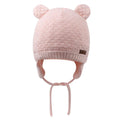BAVST Baby Toddler Winter Beanie Warm Boys Girls Earflap Hat Infant Knit Caps Cute Bear Soft Cotton Lining for 0-36M (Pink, L(12-36M))