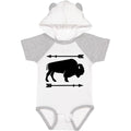 inktastic Buffalo Cute Animal Western Baby Bodysuit 6 Months White & Heather W/Ears 2ae82
