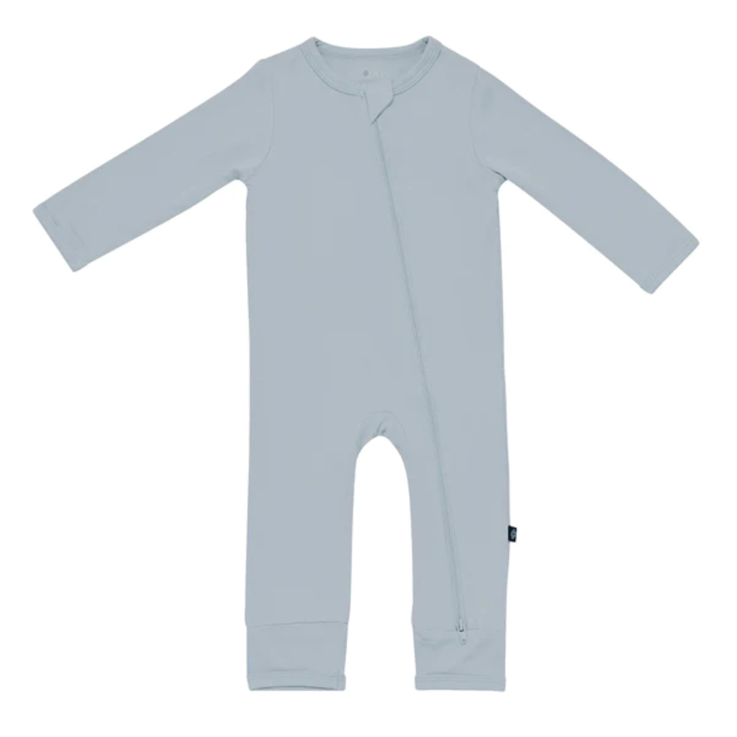 KYTE BABY Unisex Rayon Made from Bamboo, Zippered Rompers, (2T, Fog)