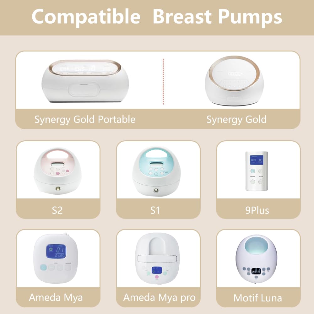 4pack Breast Pump Parts, 2pcs 24mm Flange and 2pcs Duckbill Valves for Spectra/Motif Luna/Amada MYA Breast pumps Parts, for Spectra S2 S1 9 Plus Parts, Replace to Spectra Flange Spectra Duckbill Valve