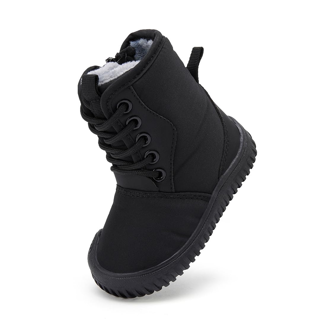 BMCiTYBM Baby Snow Winter Boots Boys Girls Shoes Warm Zipper Non Slip First Walking Infant 6 9 12 18 24 Months Black Size 12-18 Months Toddler