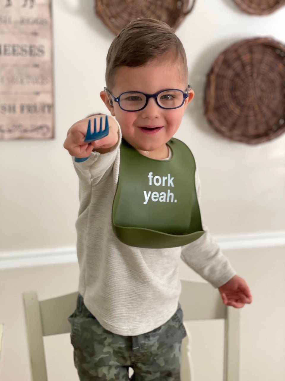 Denver James Silicone Feeding Bibs | Dishwasher Safe. Waterproof. Adjustable.
