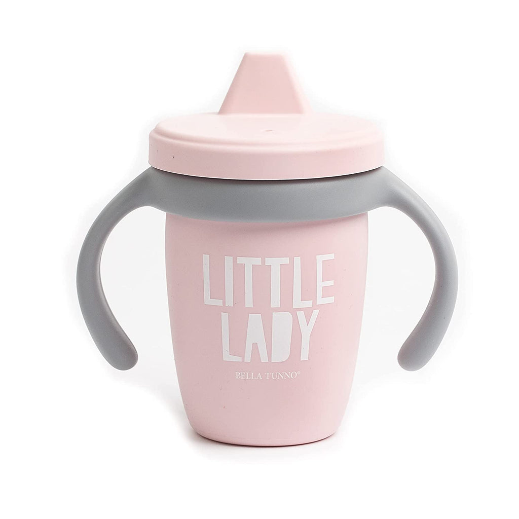 Bella Tunno Sippy Cup, Silicone Training Cup with Transition Handles for Infants, Toddlers & Kids, Babies 6-12 Months & Toddlers 1-3 Years, Boys & Girls, Little Lady, 8 oz