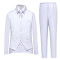 Lycody Boys Suit Vest Set Formal Dress Suits Wedding Outfit, White, 3T