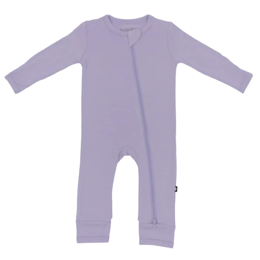 KYTE BABY Unisex Rayon Made from Bamboo, Zippered Rompers, (2T, Taro)