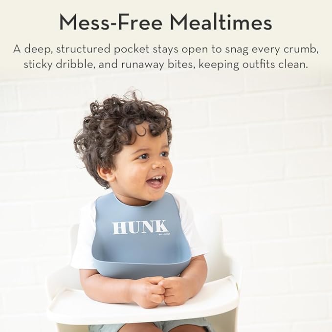 Bella Tunno Baby Bib for Eating, Waterproof Silicone Bib with Large Food Catcher, Adjustable Fit for Babies 4-12 months & Toddlers 1-3 Years, Boys & Girls, Lets Take a Selfie
