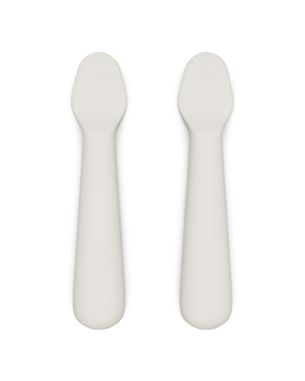 Lalo Little Spoon Set - 2 Piece Baby Spoons Set for Infants & Babies - Made From Food Grade Silicone Dishwasher Safe - Baby Feeding Essentials for Early Stage Mealtime - Oatmeal
