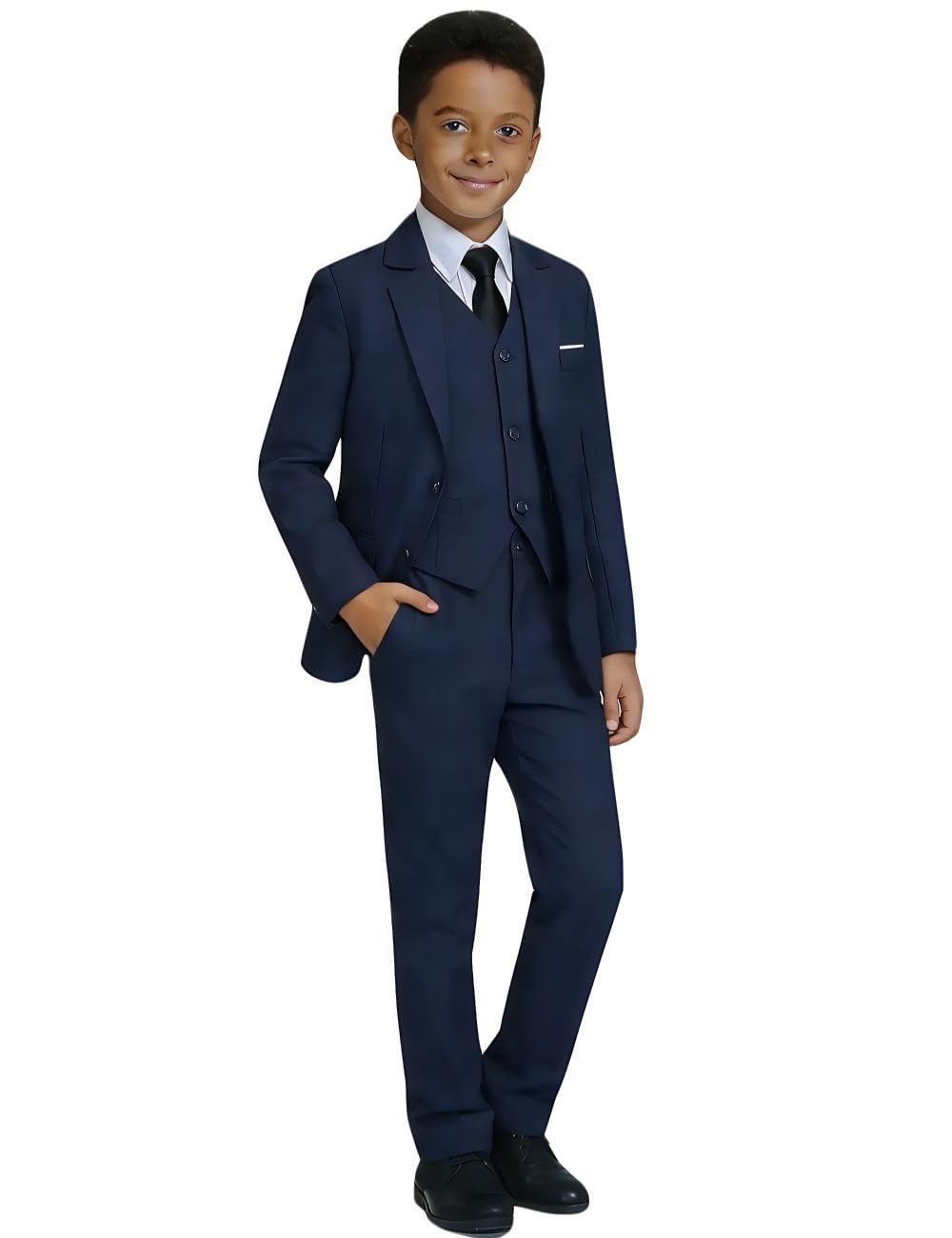 Boys Suit Formal Ring Bearer Outfit for Boy Kids Navy Blue Suits Size 18