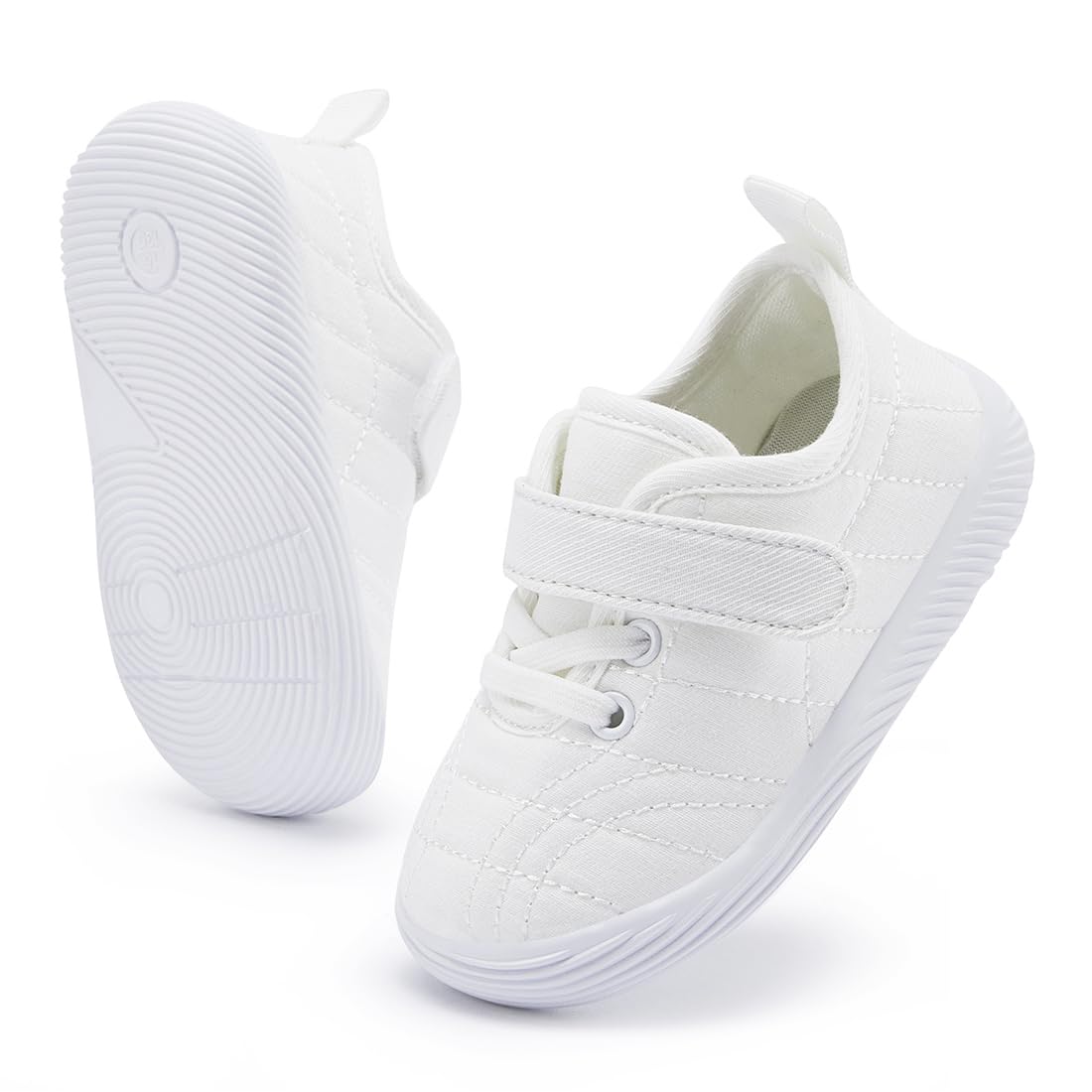 BMCiTYBM Baby Shoes Boy Girl Walking Sneakers Infant First Walkers for 6 9 12 18 24 Months White Size 12-18 Months Infant