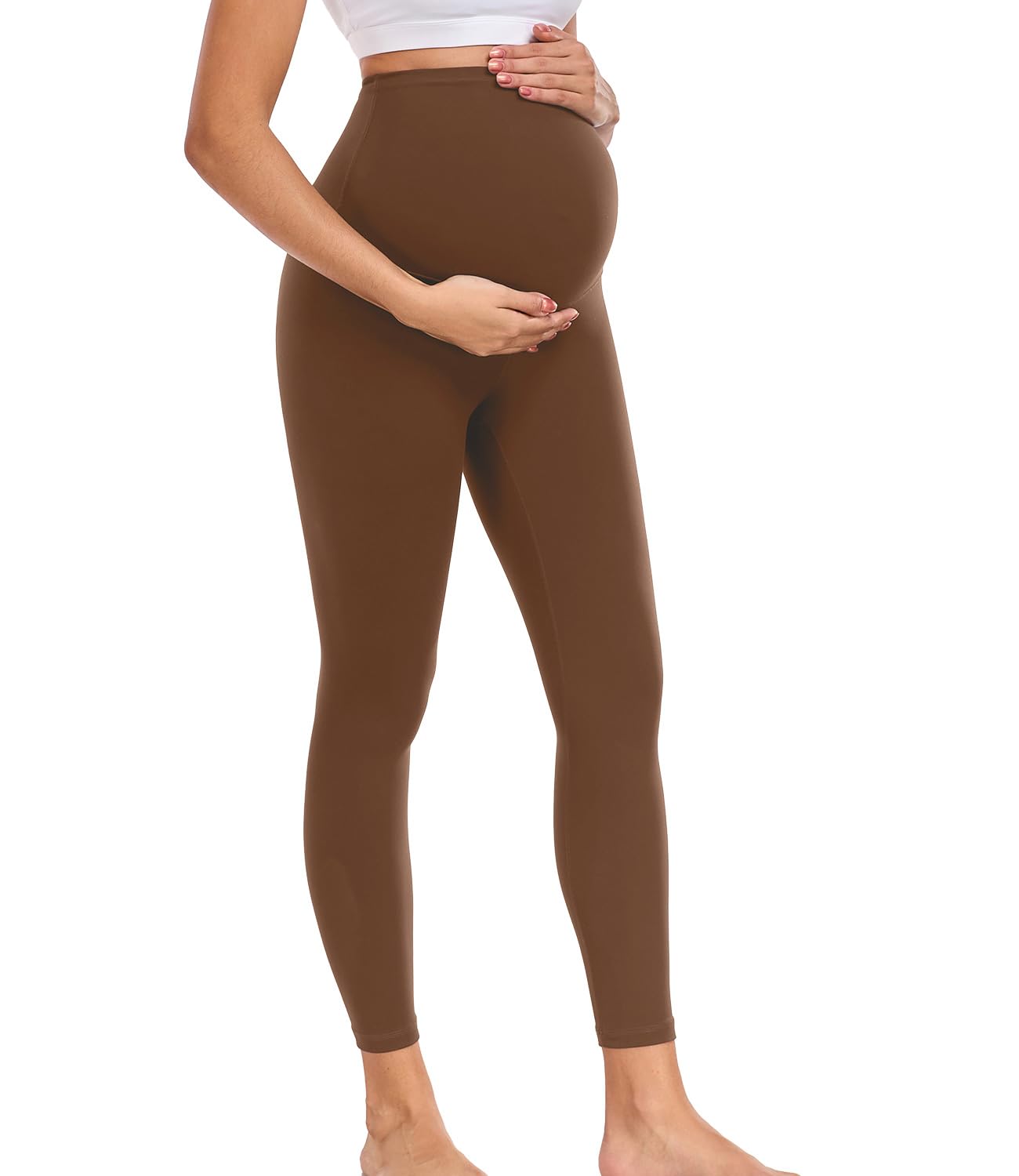 wirarpa Women's Maternity Leggings Over The Belly Buttery Yoga Pants 25" XS