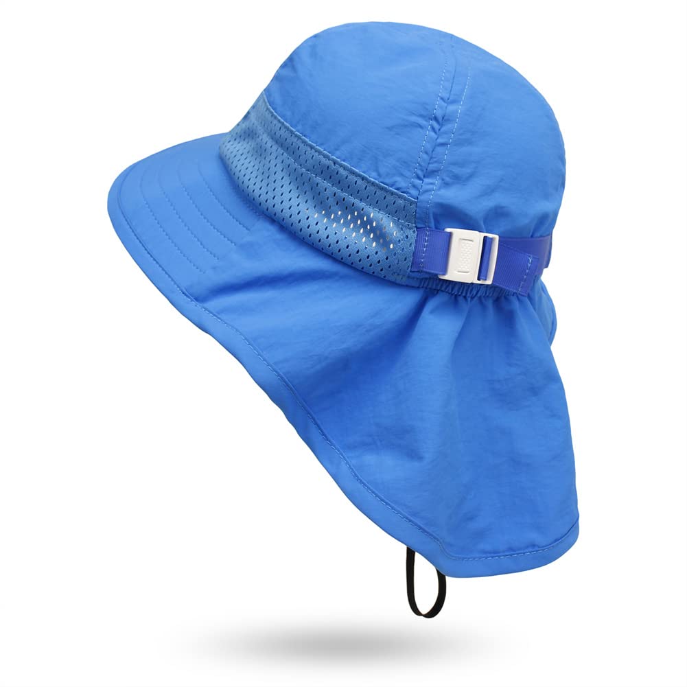 Baby Sun Protection Hat for Infant Toddlers Boys Girls UPF 50+ Sunhat for Outdoor Beach Swim (US, Age, 2 Years, 6 Years, Blue)