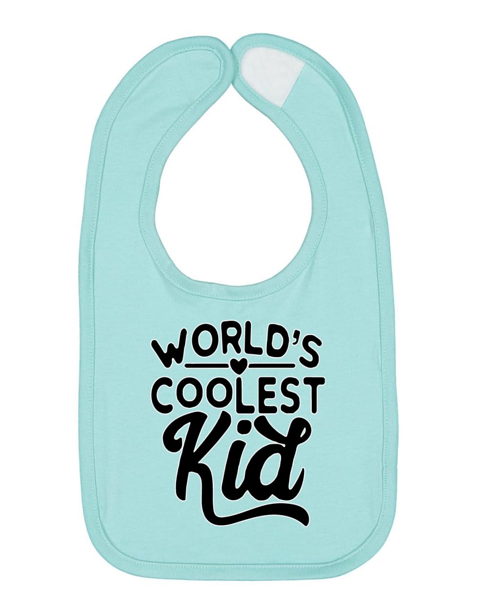 Wild Bobby World's Coolest Kid Funny Cute Humor Infant Premium Jersey Baby Bib for Girls Boys, Heather Grey, One Size