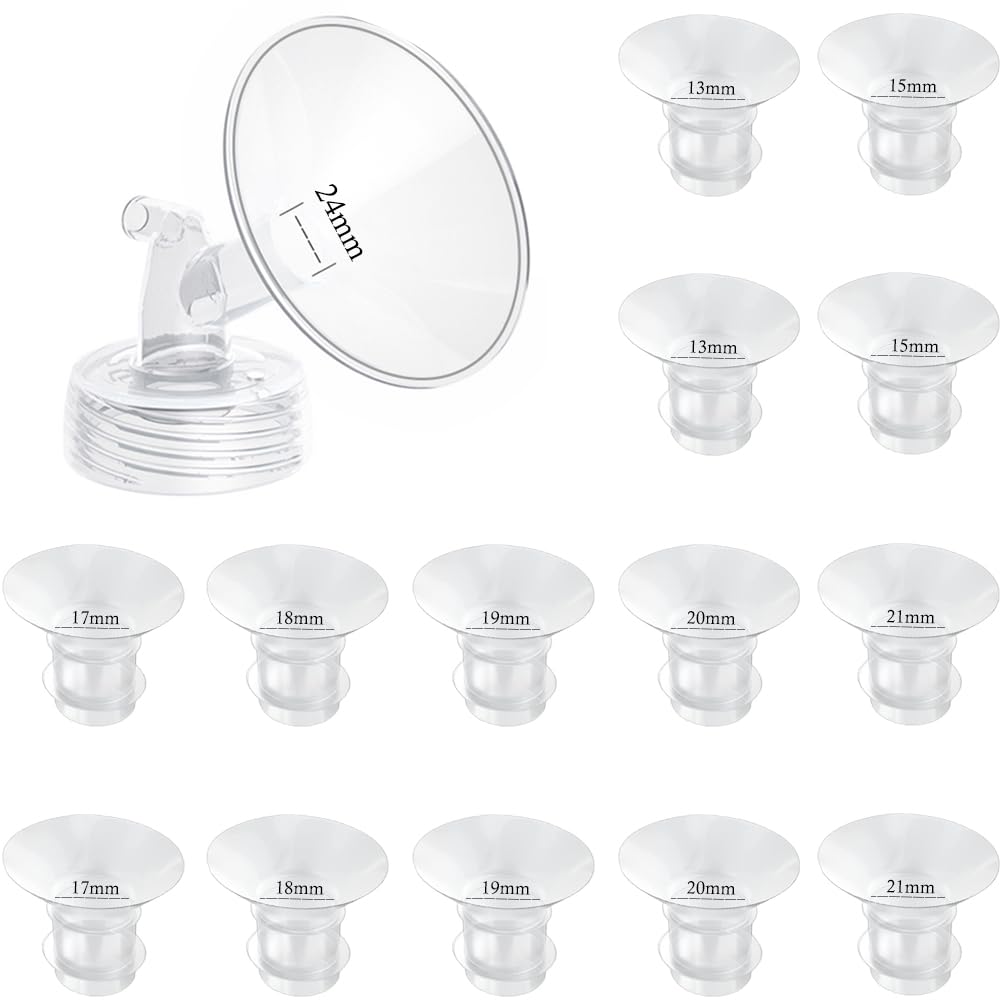 Flange Inserts 15mm for Medela,Spectra 24mm Shields/Flanges,Compatible with Momcozy S12 Pro/S9 Pro/S9/S12 Wearable Breast Pump,Reduce 24mm Nipple Tunnel Down to 15mm,4PCS