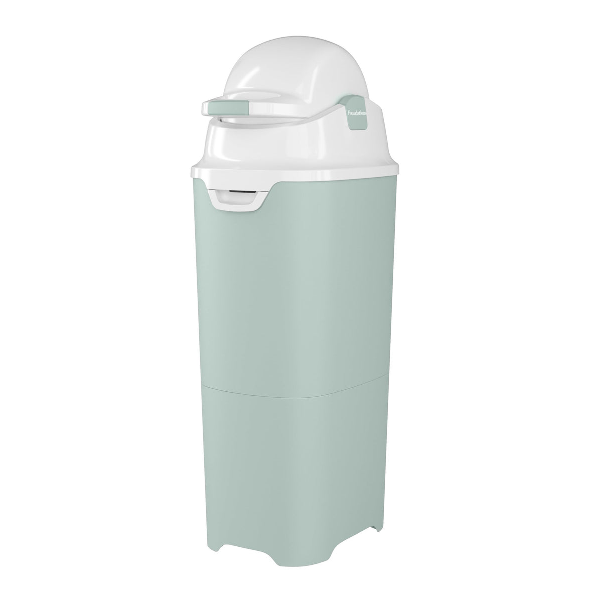 Foundations Tall Diaper Pail with Airtight Lid, White