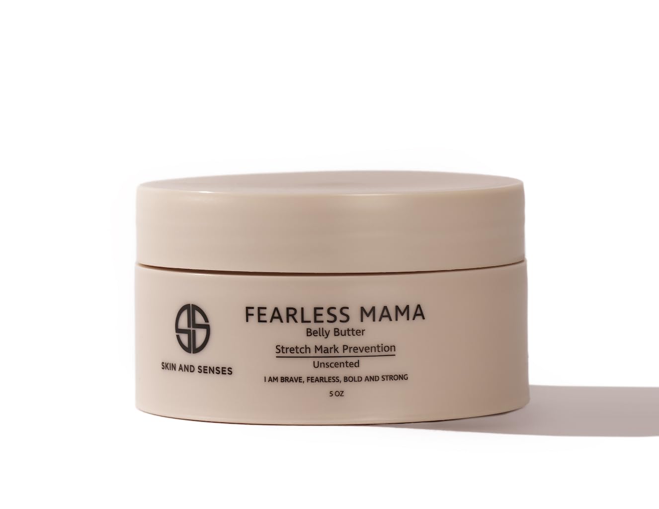Fearless Mama Pregnancy Body Butter, Belly Butter for Stretch Marks, Deep Hydration for Dry, Tight, Itchy Skin During Pregnancy & Postpartum, with Shea Butter & Cocoa Butter, Unscented 5 oz