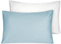 Soft Organic Cotton Toddler Pillowcases 14 X 20 Inches, Fit 13 X 18, 14 X 19 Pillows, Smooth Pearl Cotton Baby Pillowcases with Envelope Closure, Sterling Blue and Ivory, Set of 2