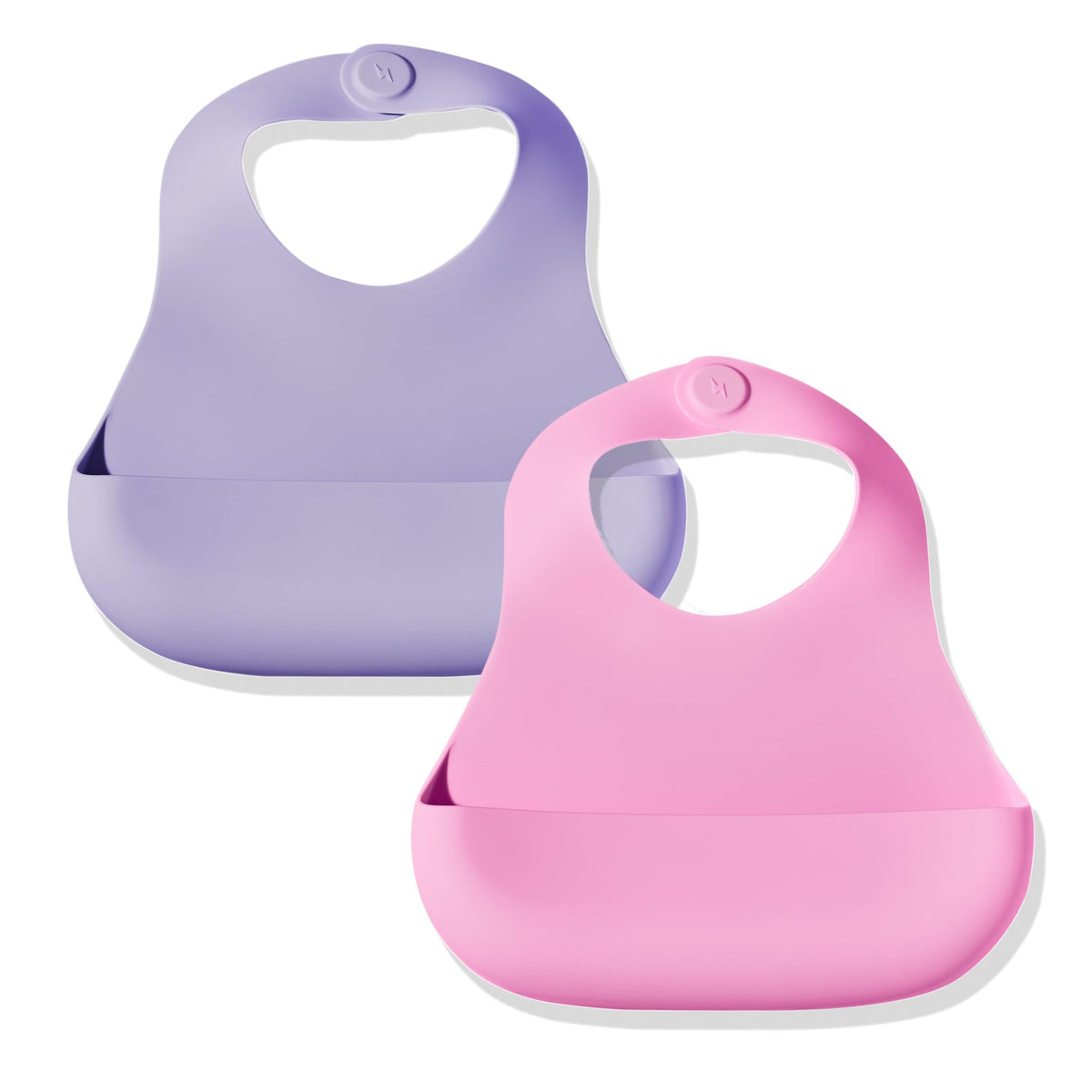Babynetic Magnetic Silicone Bibs 2-Pack (Strawberry Dream/Grape Crush)