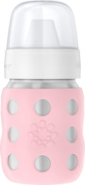 Lifefactory 8oz Stainless Steel Hard Sippy Bottle, Desert Rose