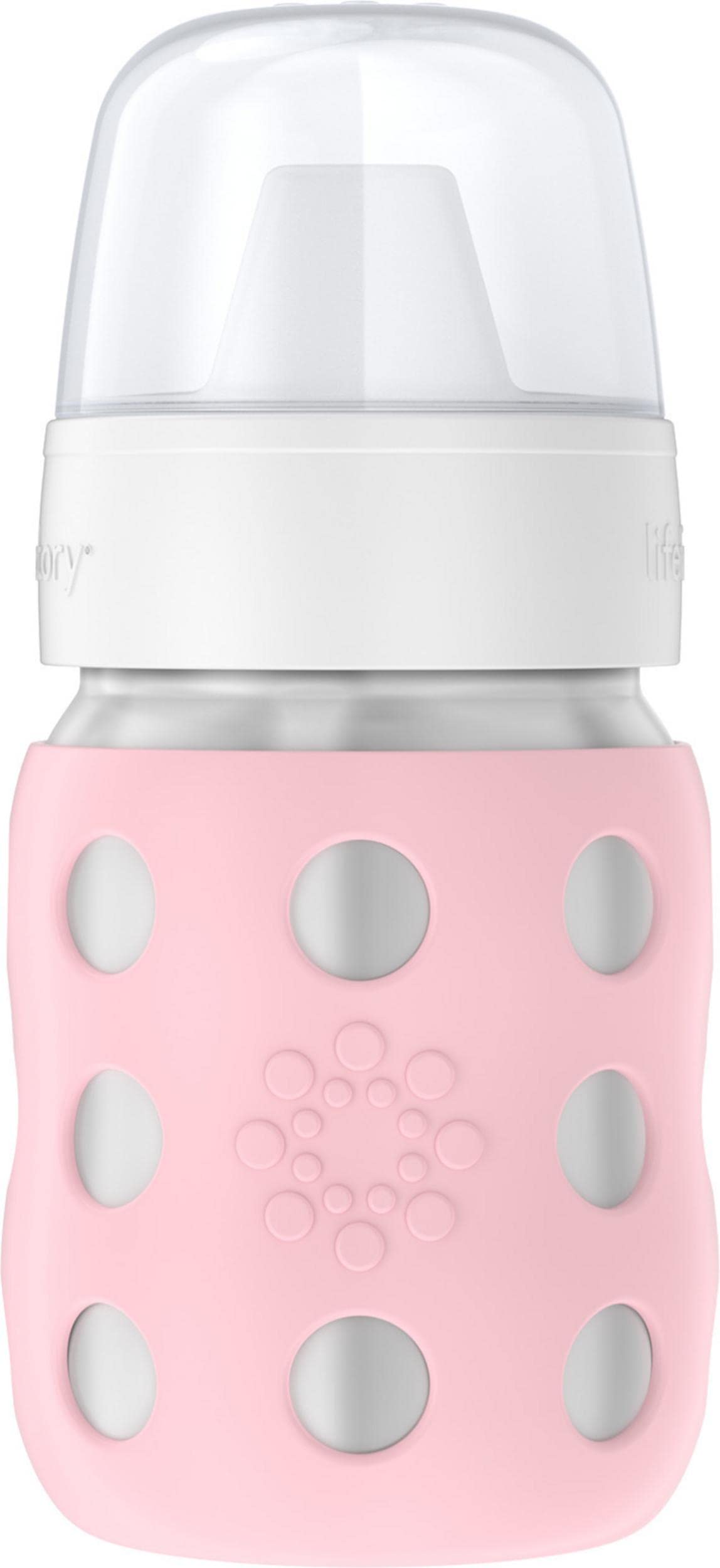 Lifefactory 8oz Stainless Steel Hard Sippy Bottle, Desert Rose