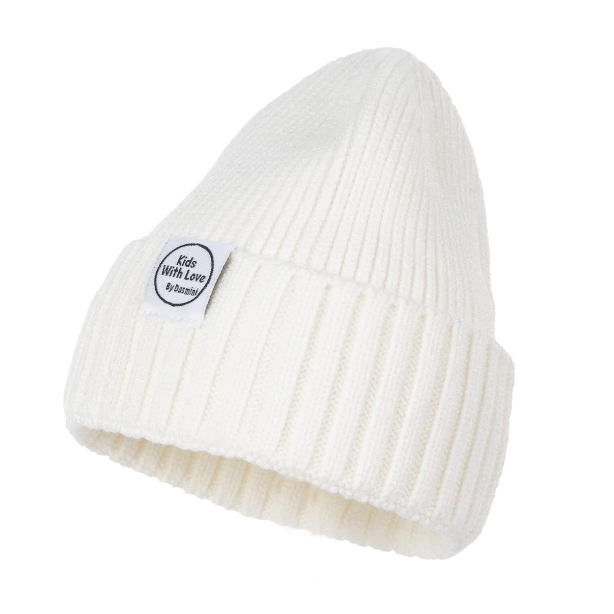 DASMINI Baby Beanie Toddler Winter Hat Infant Babies Newborn Kids Beanies Knit Hats Girl Boy (Ivory, 0-6mth)