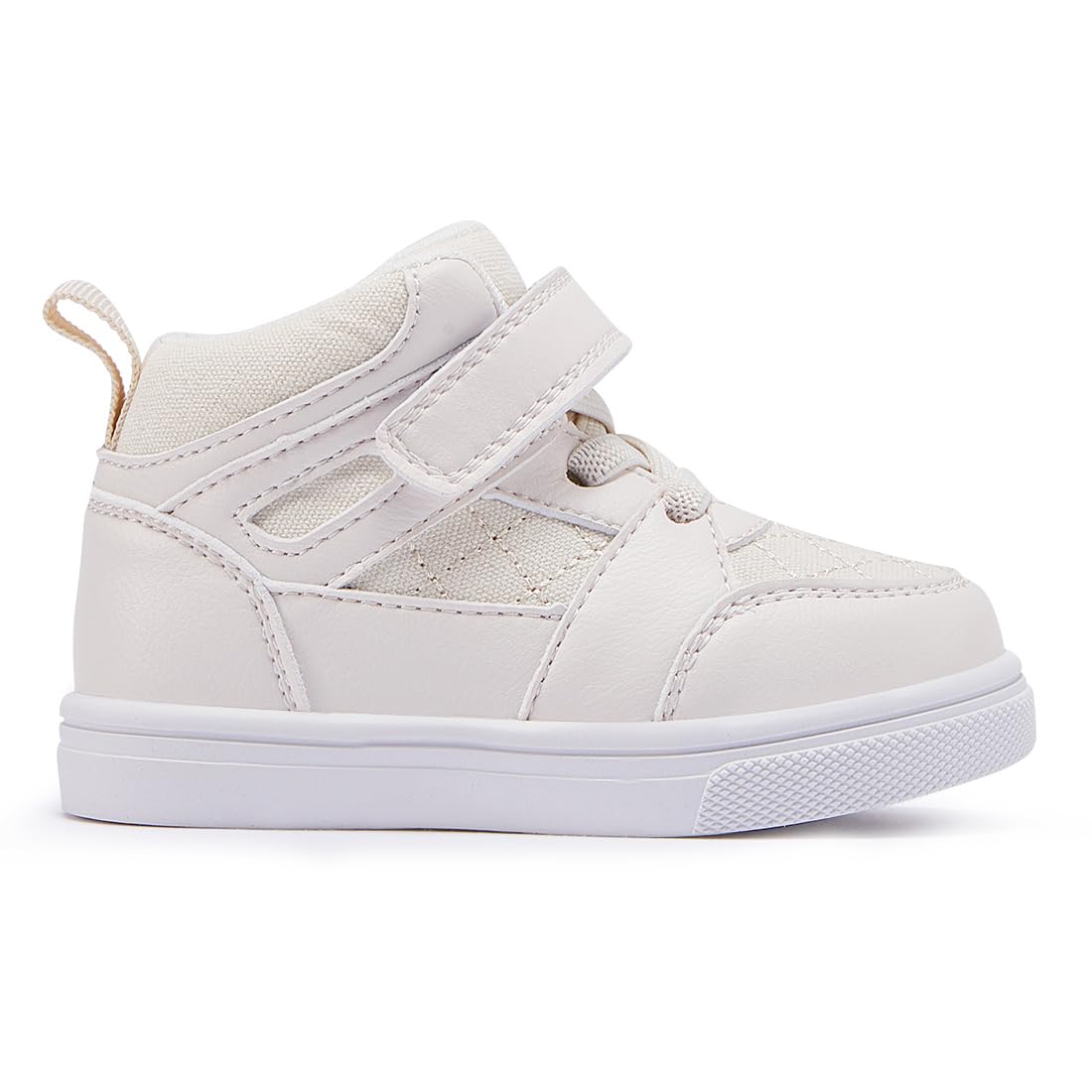 BMCiTYBM Baby High Top Sneakers Toddler Walking Shoes Unisex White Size 6