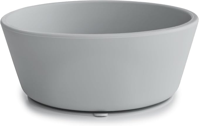 mushie Silicone Suction Bowl | BPA-Free Non-Slip Design (Stone)