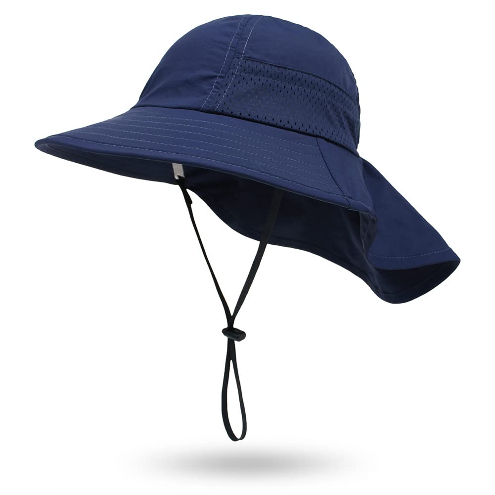 Baby Sun Protection Hat for Infant Toddlers Boys Girls UPF 50+ Sunhat for Outdoor Beach Swim (US, Age, 6 Years, 12 Years, Blue)