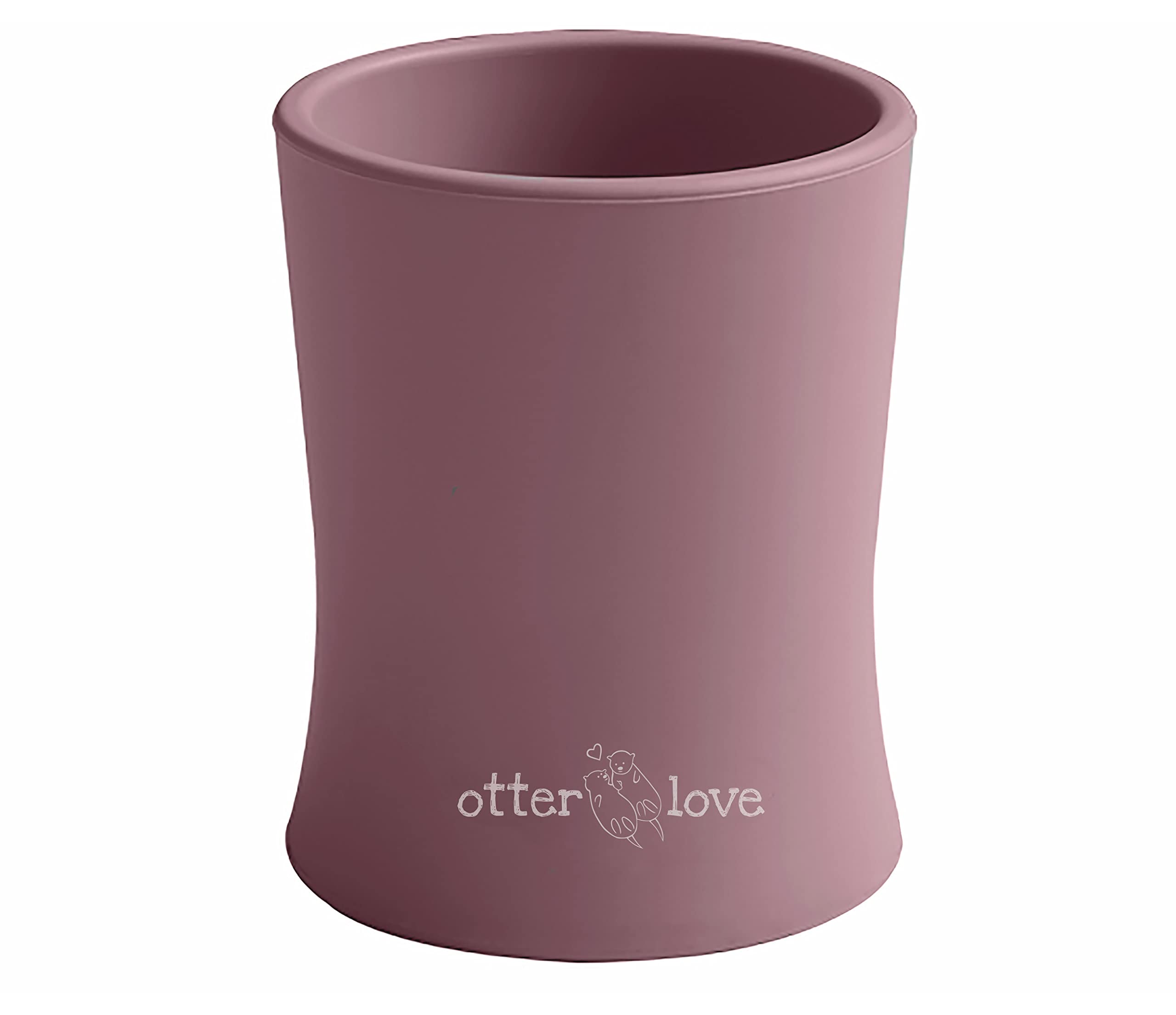 otterlove Silicone Baby & Toddler Training Cup - Pediatric OT Approved - 100% Platinum Pure LFGB Silicone - Unbreakable - Plastic Free - Tiny Cup Perfect for Baby Led Weaning (Woodchuck)