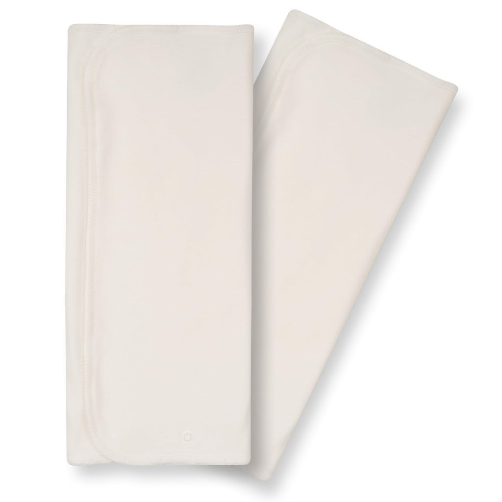 Nora's Nursery 3 Layer Cotton Prefolds 2 Pack with Snaps | Super Soft, Reusable, and Absorbent Cloth Diaper Liners | Gentle Cotton Diapering Solution for Babies