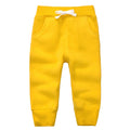 CuteOn Unisex Toddler Jogger Pants Kids Cotton Elastic Waist Winter Baby Sweatpants Pants 1Years Yellow