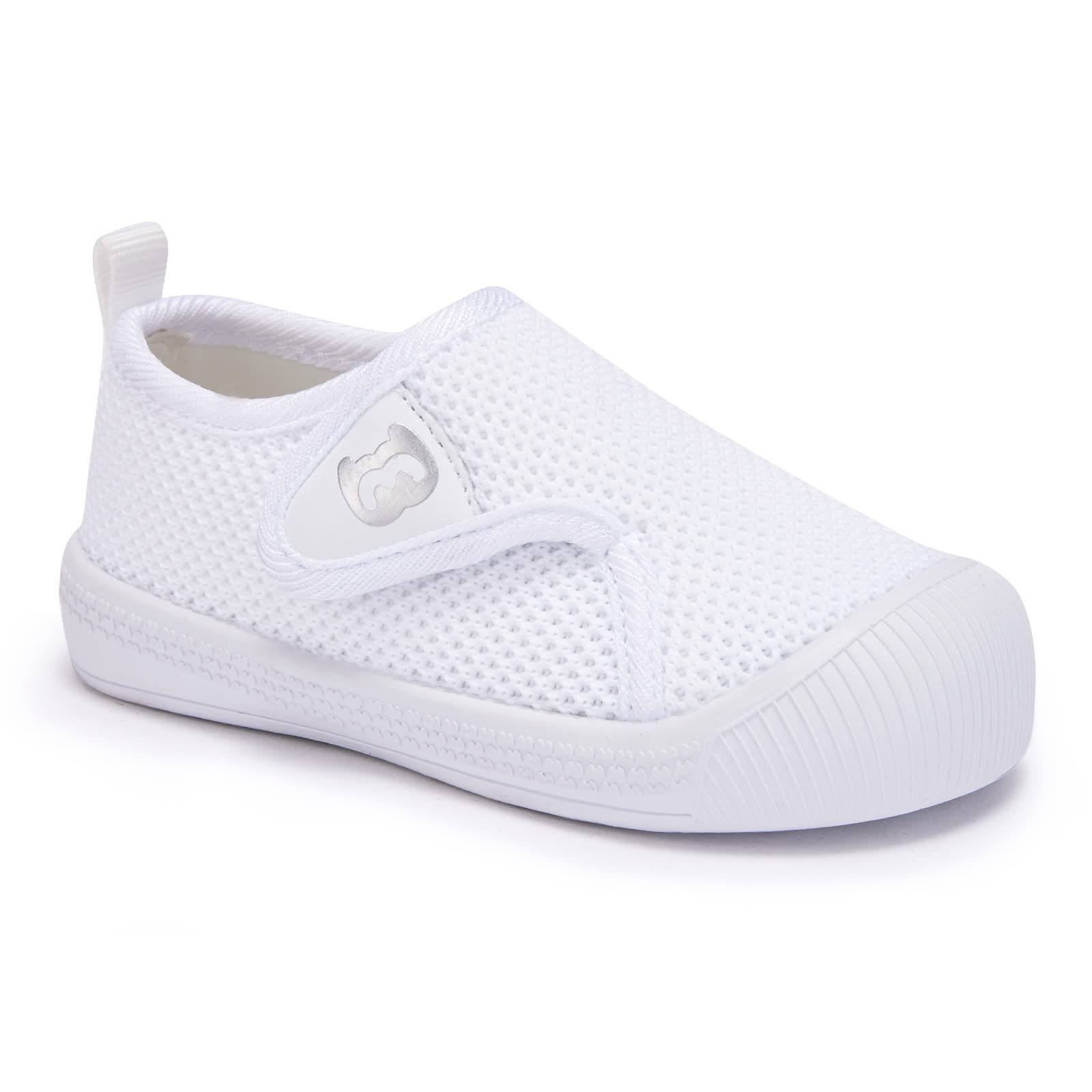 BMCiTYBM Toddler Walking Shoes Baby Boy Girl Barefoot Sneakers White Size 9