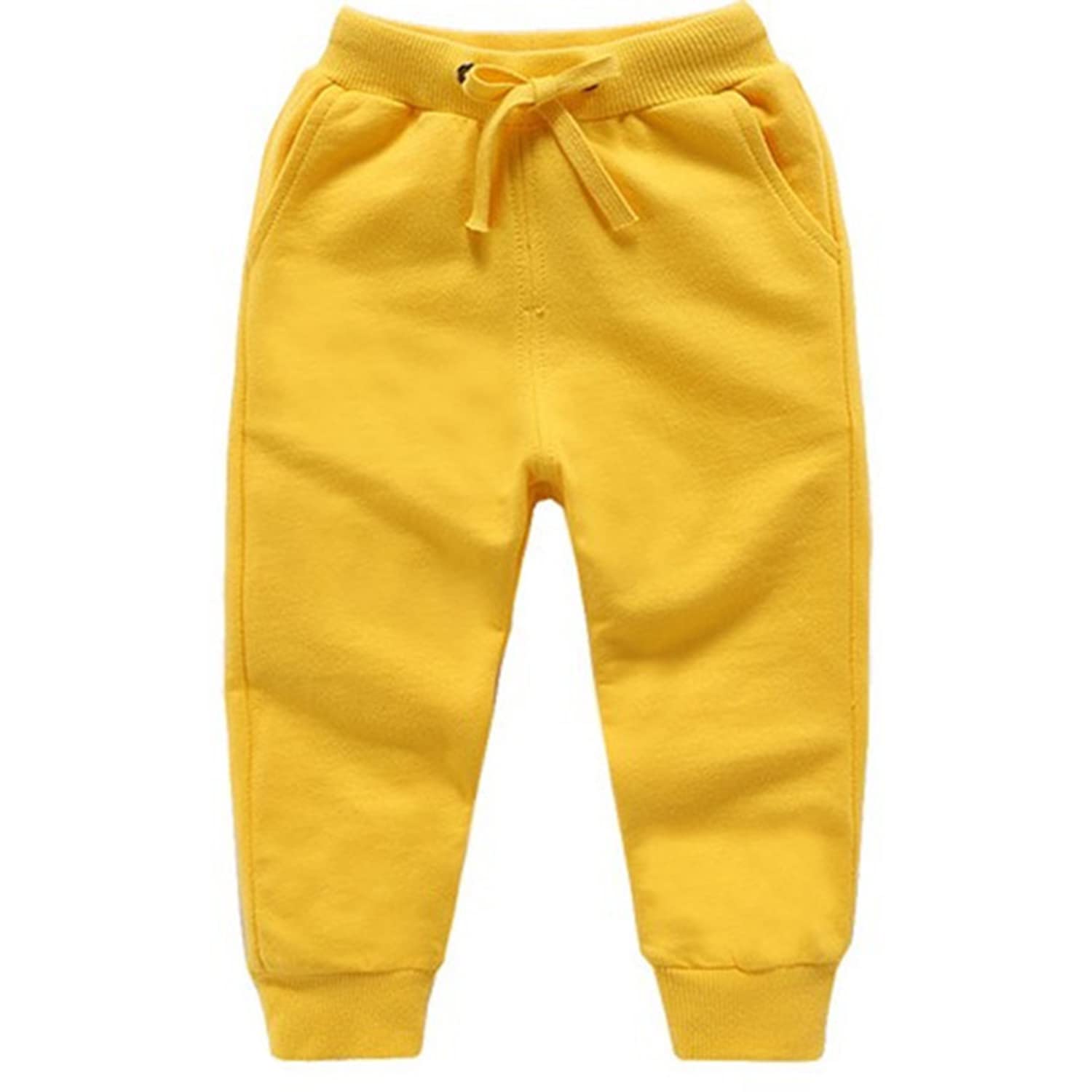 CuteOn Yellow Pants for Boys Toddler Jogger Pants Girls Boys Sweatpants 6T