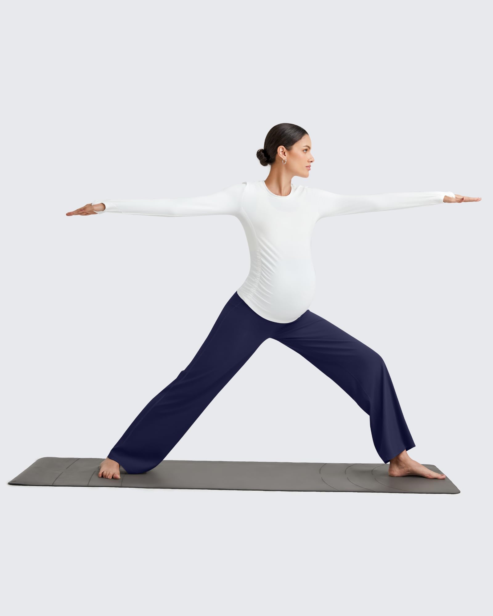 G4Free Maternity Clothes Work Pregnancy Pants for Yoga,Royal Blue,XL,Tall