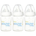 Playtex Baby Simply Playtex Complete Tummy Comfort Baby Bottles, 6 Oz (3 Count), Anti-Colic & Anti-Reflux Bottles for Newborn and Breastfeeding Babies, Feeding Essentials