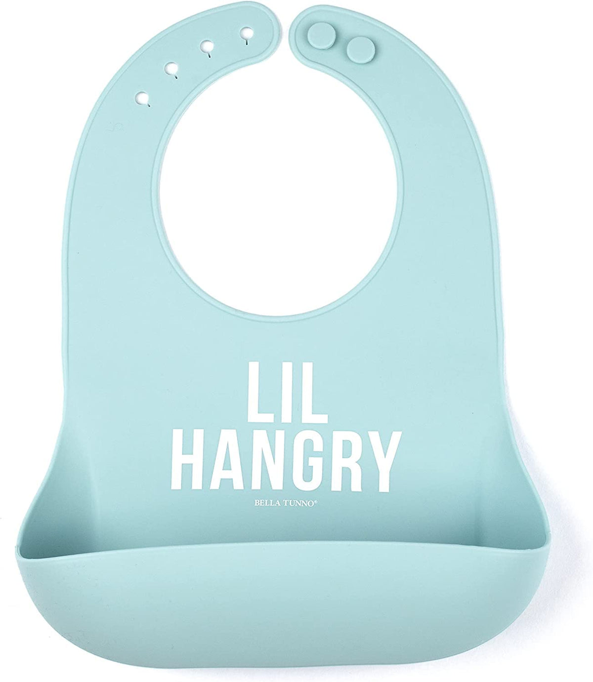 Bella Tunno Waterproof Silicone Baby Bib with Food Pocket, Adjustable Neck