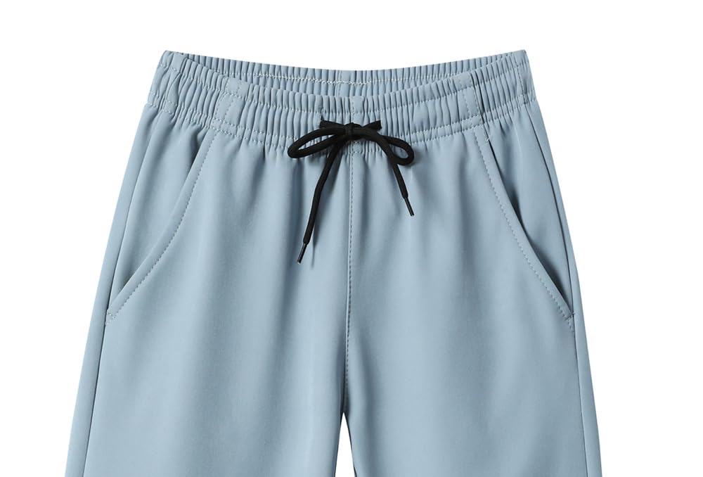 XiaoLongRen Toddler Fleece Lined Warm Joggers for Baby Boys Girls Water Resistant Thermal Winter Sweatpants Kids Hiking Pants(ToddlerSnowPants317-BlueGray4T)