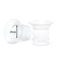 2pcs 21mm Flange Insert Compatible with eufy S1 Pro/S1/E10/E20, Fit for Momcozy M9/M6/M5/S12 pro Breast Pump, Replace for Spectra/Medela/MomMed/eufy/Lansinoh/Elvie with 24mm Flange/Shield