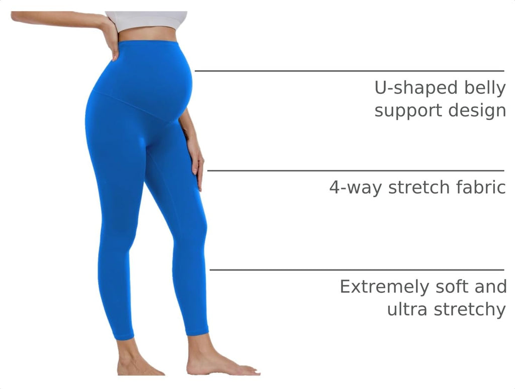wirarpa Women's Maternity Leggings Over The Belly Buttery Yoga Pants 25" XS