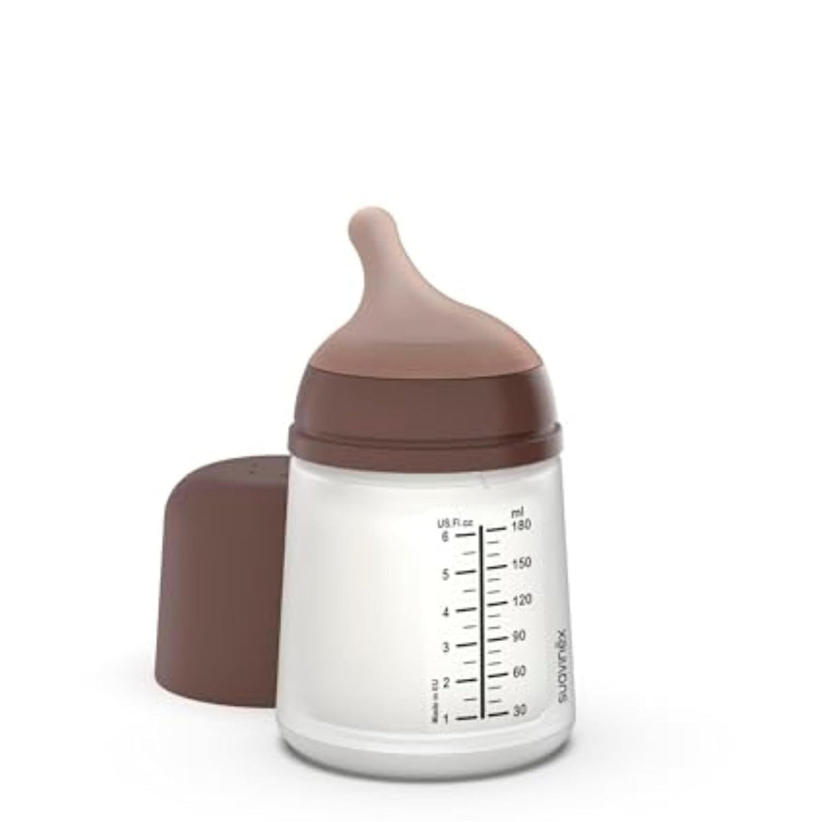 Suavinex Zero Zero Anti Colic Baby Bottle, 6 Oz, Light, 1-Pack