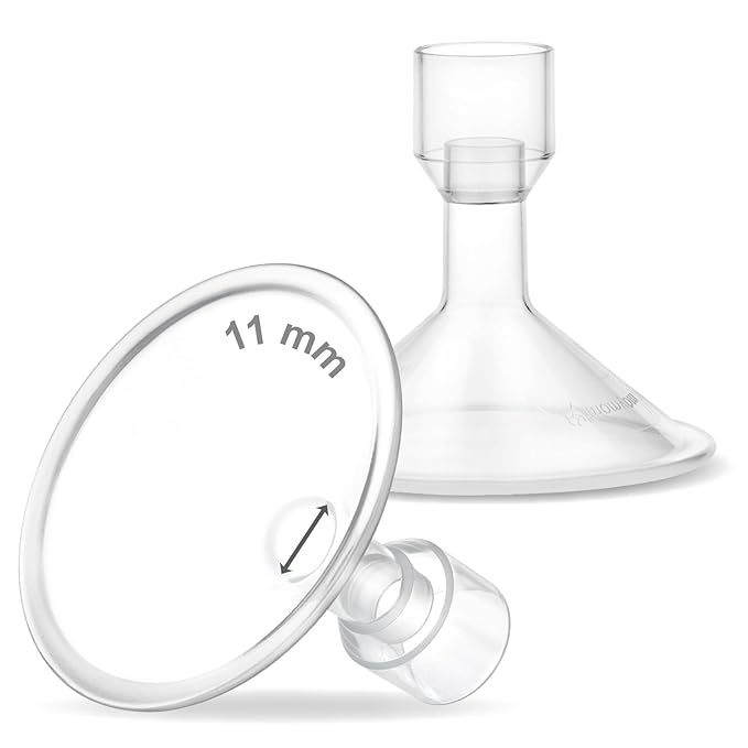 Maymom MyFit 11 mm Small Shields, Compatible with Medela Breast Pump- PersonalFit, Freestyle, Harmony, Maxi, Flex Connector, Connect to Widemouth/Narrow Connector, 2pcs