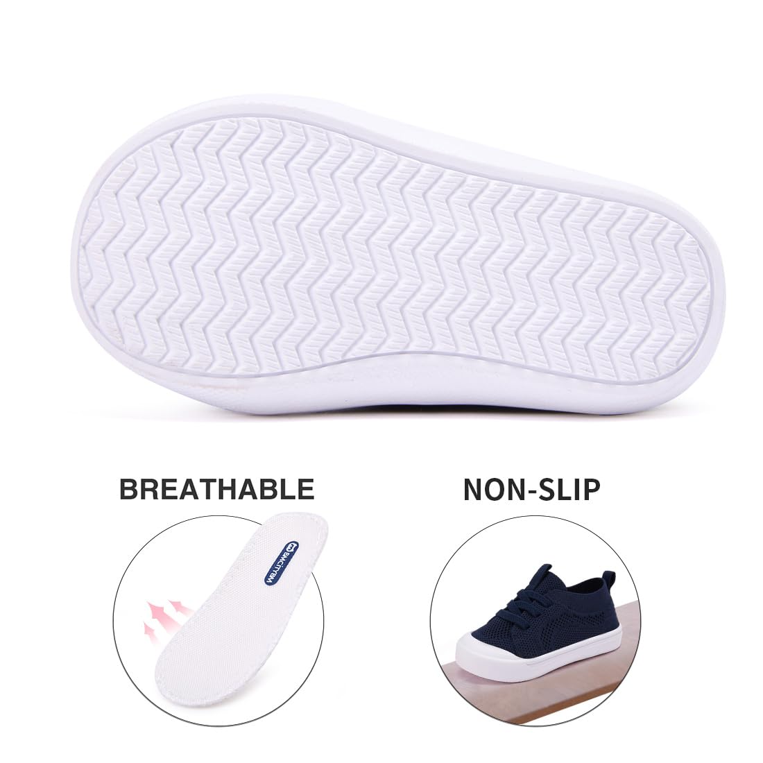 BMCiTYBM Baby Walking Shoes First Infant Sneakers Navy Size 6-12 Months
