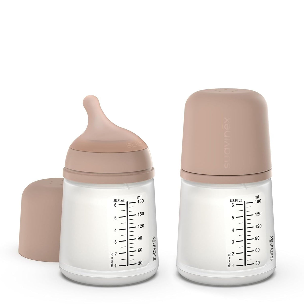 Suavinex Zero Zero Anti Colic Baby Bottle, 6 Oz, Light, 1-Pack