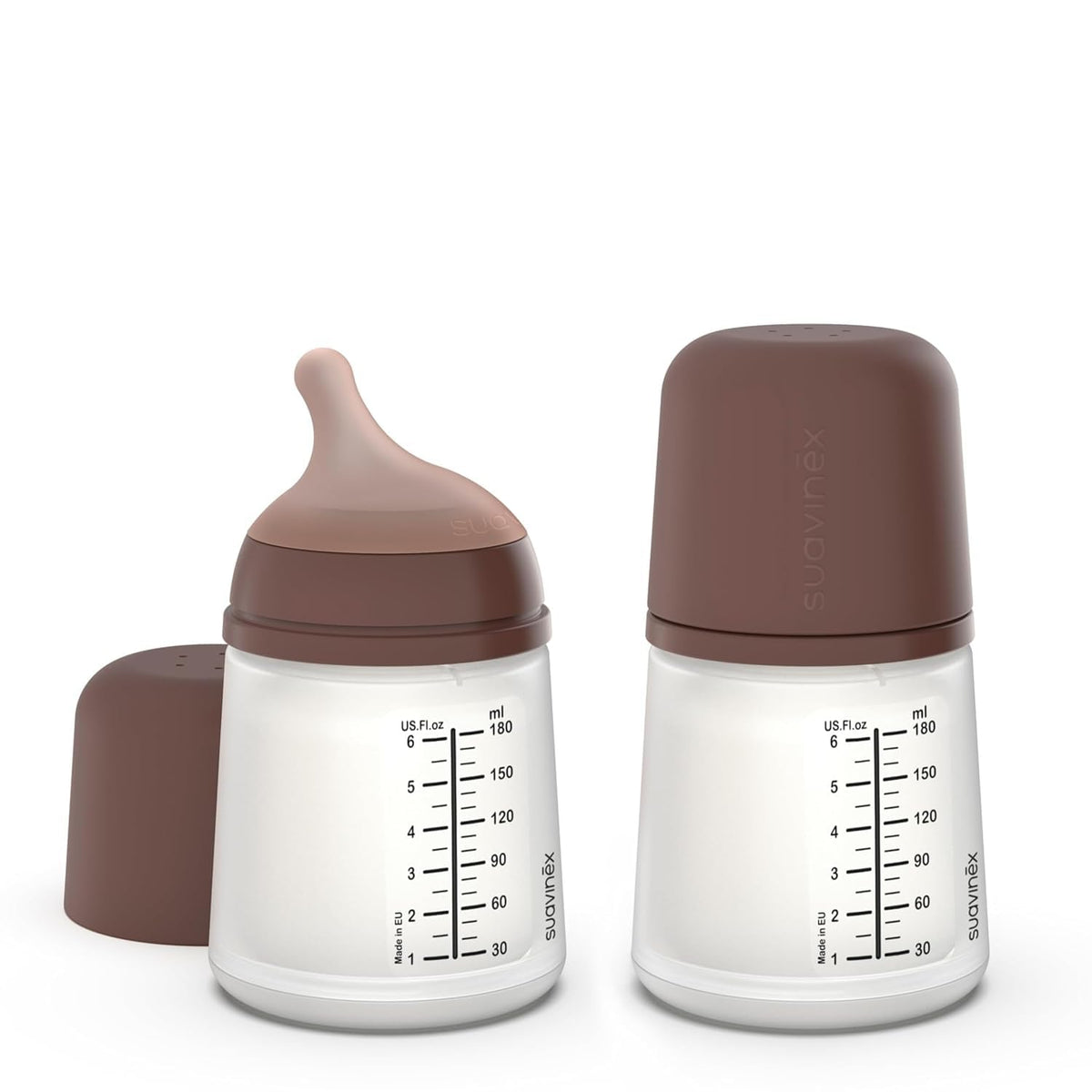 Suavinex Zero Zero Anti Colic Baby Bottle, 6 Oz, Light, 1-Pack