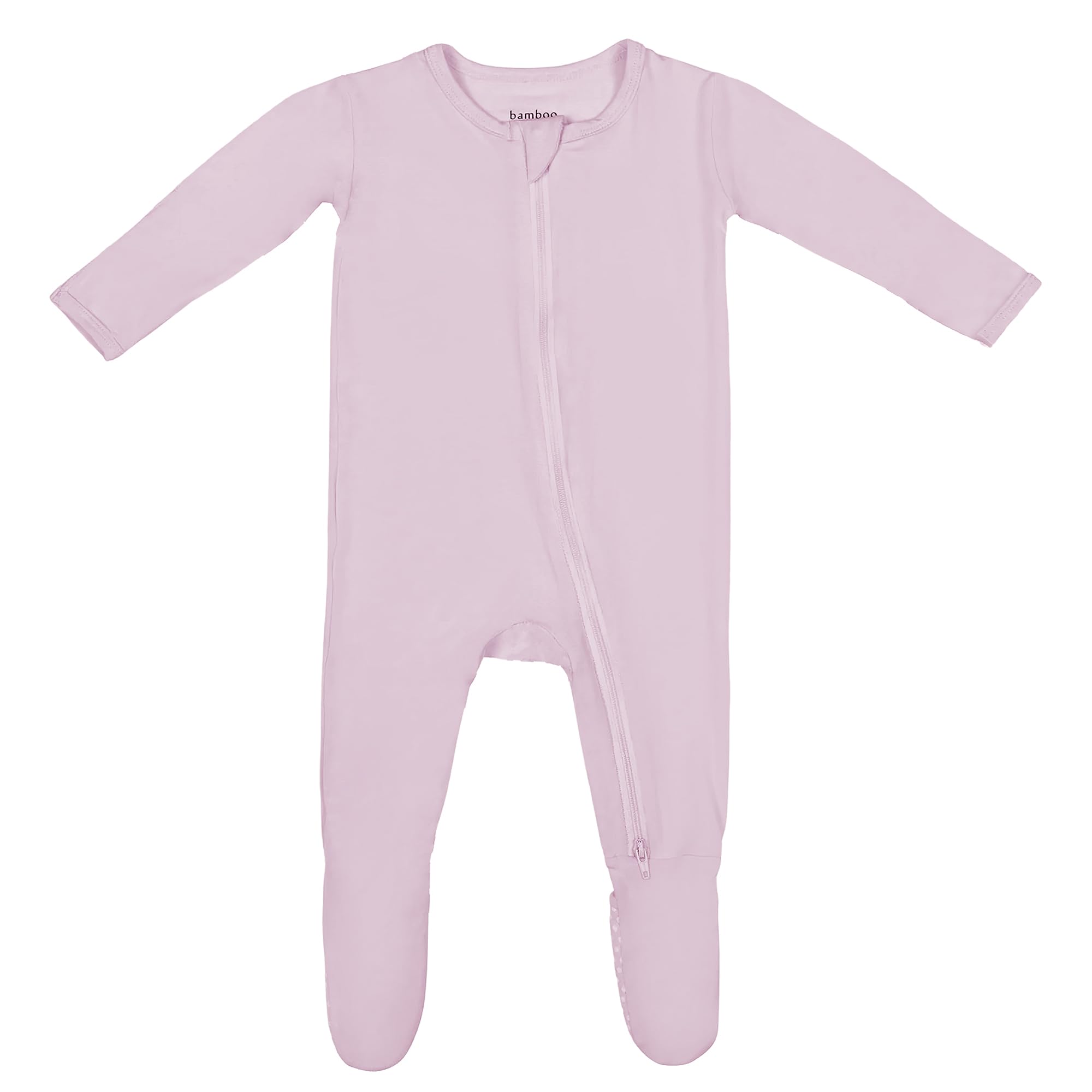 Bamboo Little Soft Baby Footie Pajamas, Baby Clothes, Newborn Sleepers, 95% Viscose and 5% Spandex, Lush Lavender, 12-18 Months