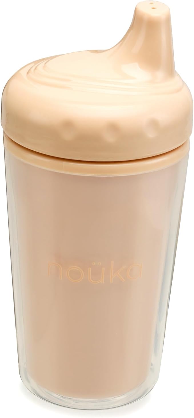 noüka Insulated and Non-Spill Sippy Cup | Leak Proof and Easy Grip | Keeps Drinks Hot or Cold | Sunrise