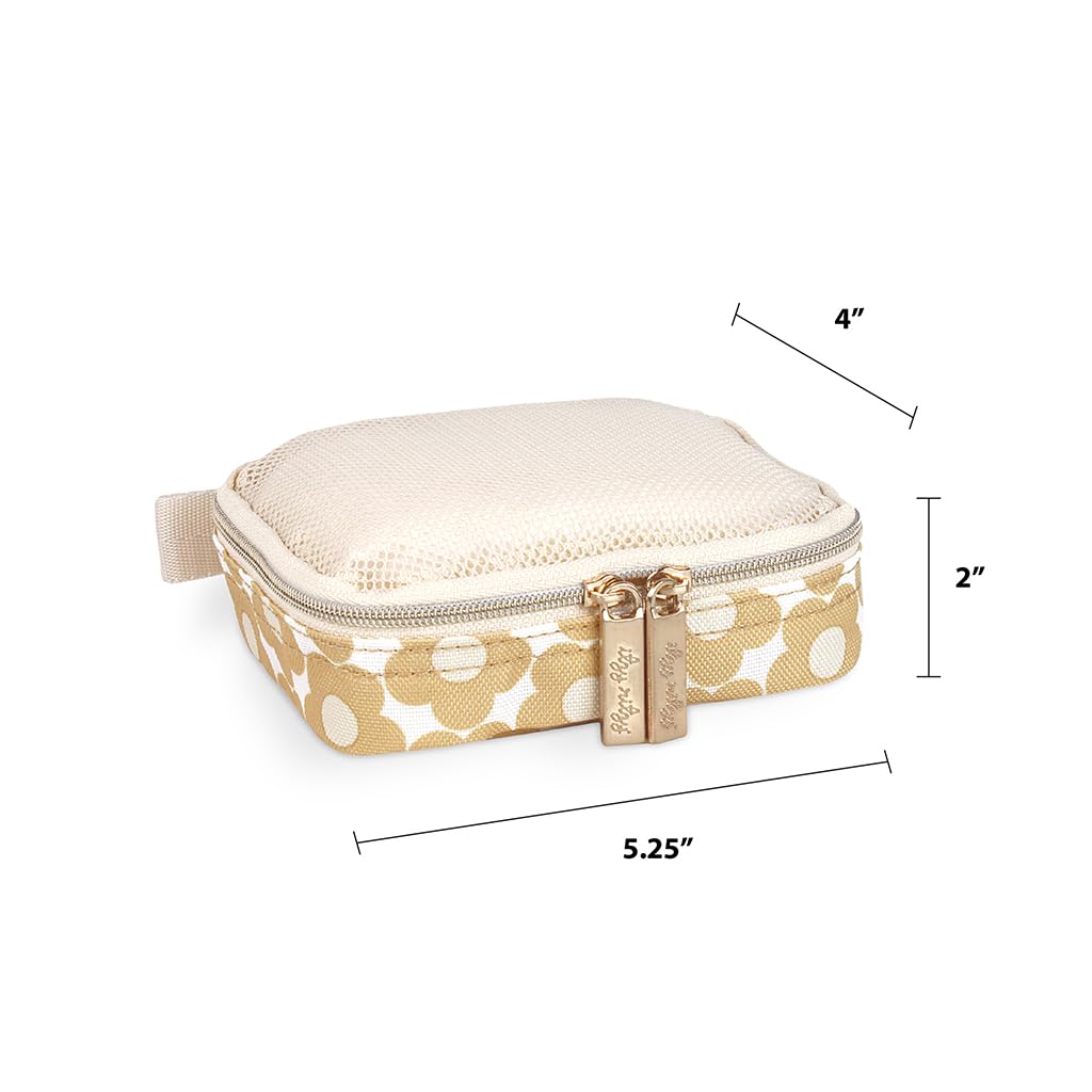 Itzy Ritzy Packing Cubes for Travel, Set of 3 Organizers (Milk & Honey)