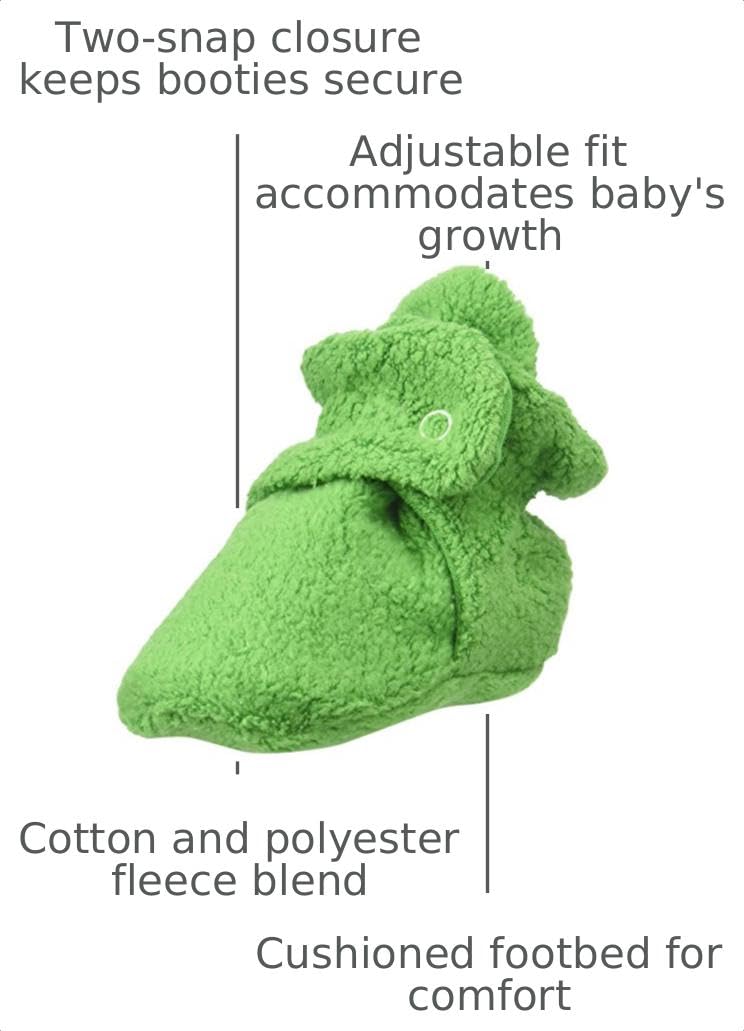 Zutano Newborn Unisex-Baby Fleece Bootie, Apple, 12 Months